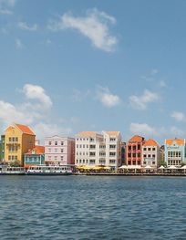 colorful buildings of the Handelskade ...