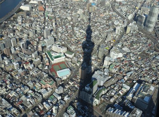 File:View of the Tokyo Sky Tree shadow from top.JPG - Wikimedia Commons