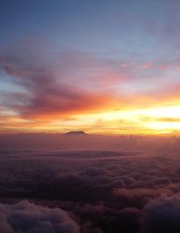 Mt Kili from the summit of Mt Meru ...